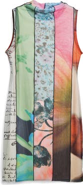 Desigual Mixed Print Mesh Minidress