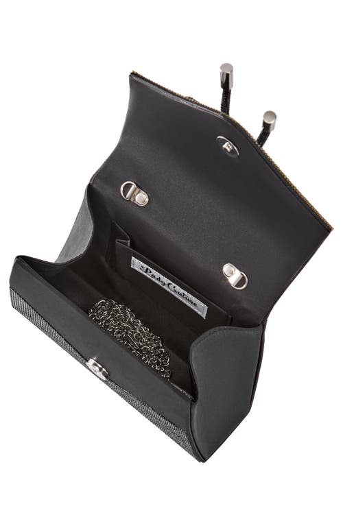 Lady Couture Rhinestone Top Handle Evening Bag In Black