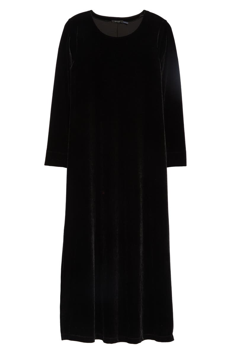 Natori Natalie Long Sleeve Velvet Lounger Nightgown, Alternate, color, 