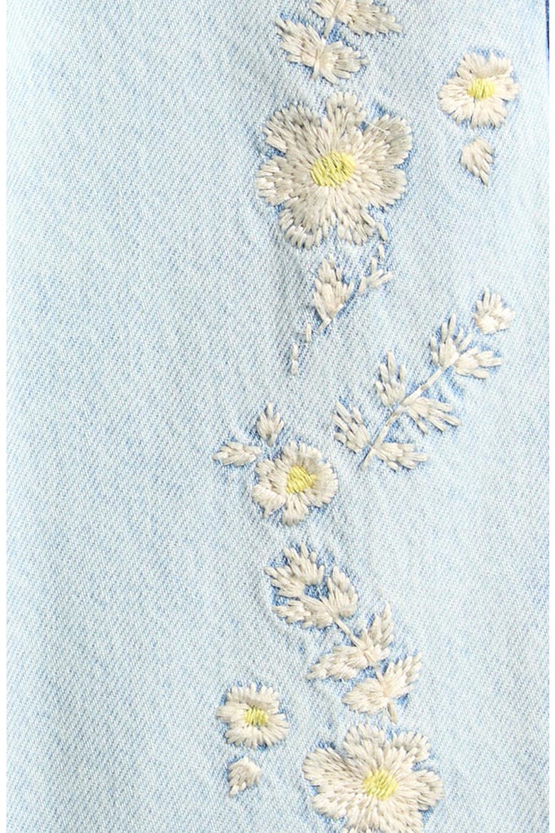 Kids' Floral Embroidered Jeans, Alternate, color, BLUE