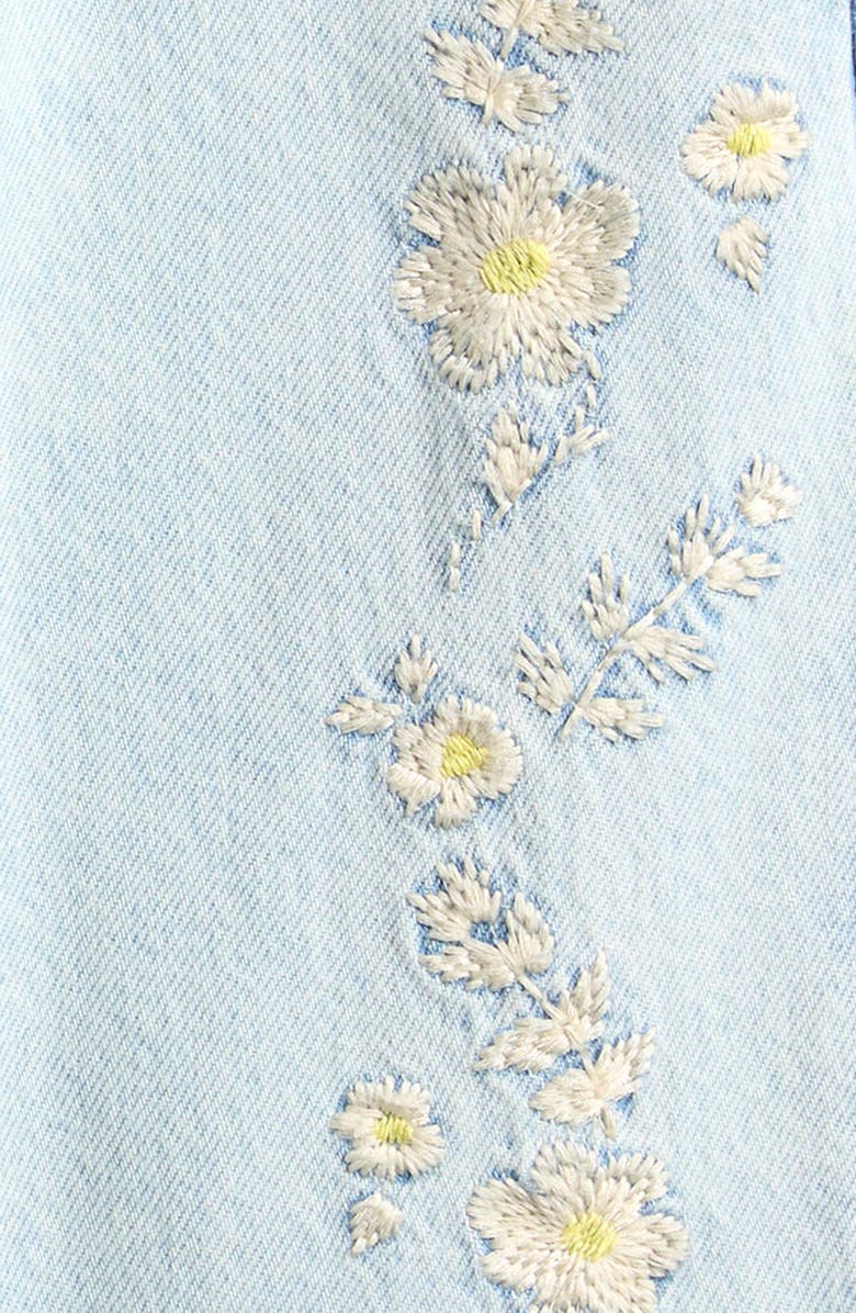 NEXT Kids' Floral Embroidered Jeans, Alternate, color, 