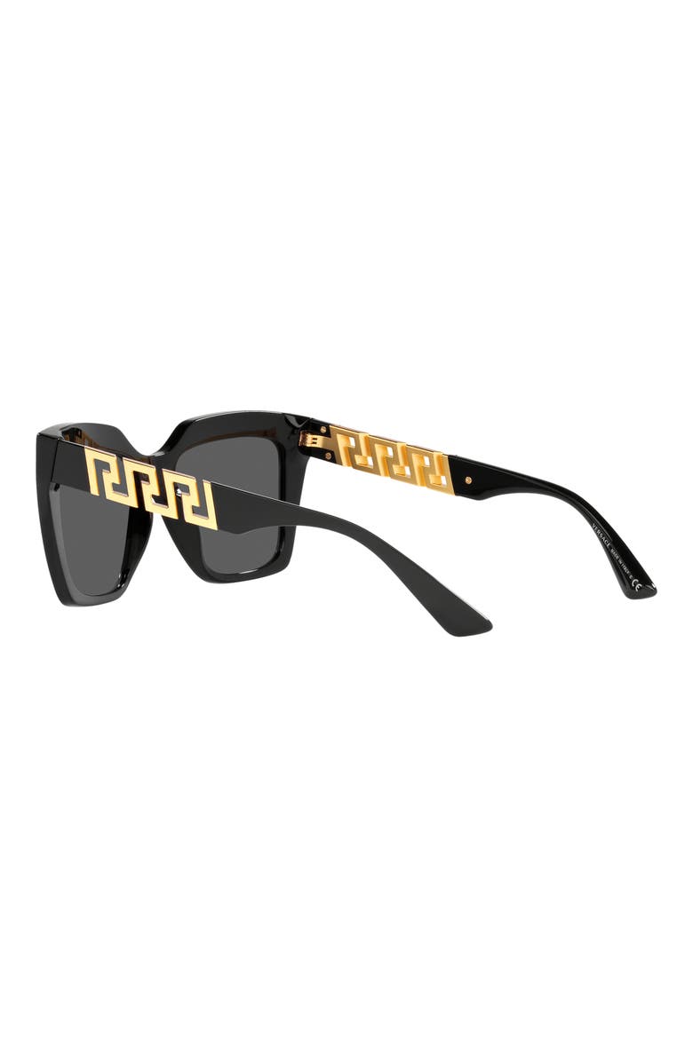 56mm Square Sunglasses, Alternate, color, BLACK