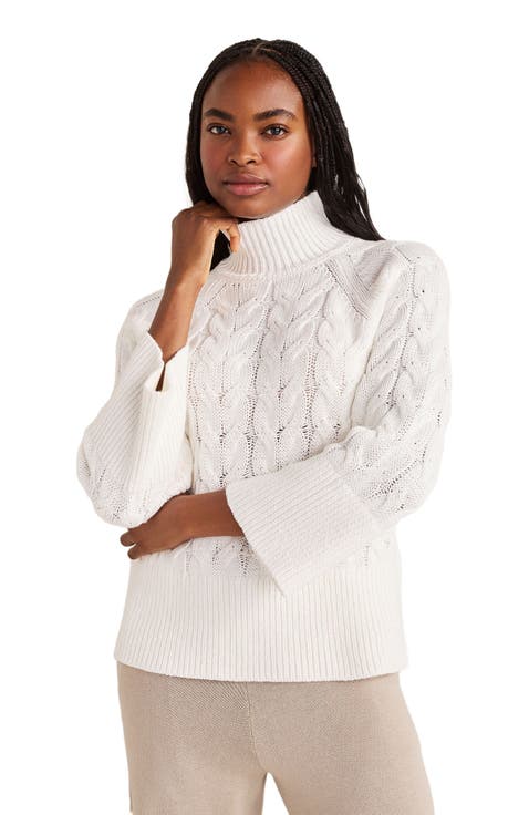 Organic Cotton Mock Neck Sweater