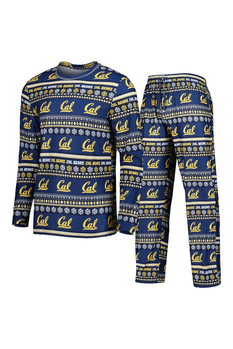 Men's Concepts Sport Navy Cal Bears Swivel Long Sleeve T-Shirt & Pants Sleep Set, Alternate, color, Navy