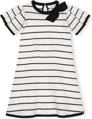 Hope & Henry Kids' Organic Bow Detail Pointelle Sweater Dress