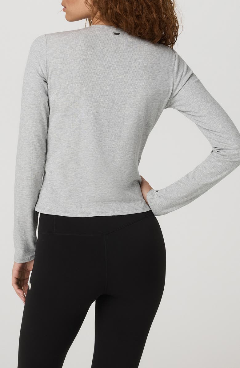 Vuori Pose Twin Cardigan, Alternate, color, Light Heather Grey