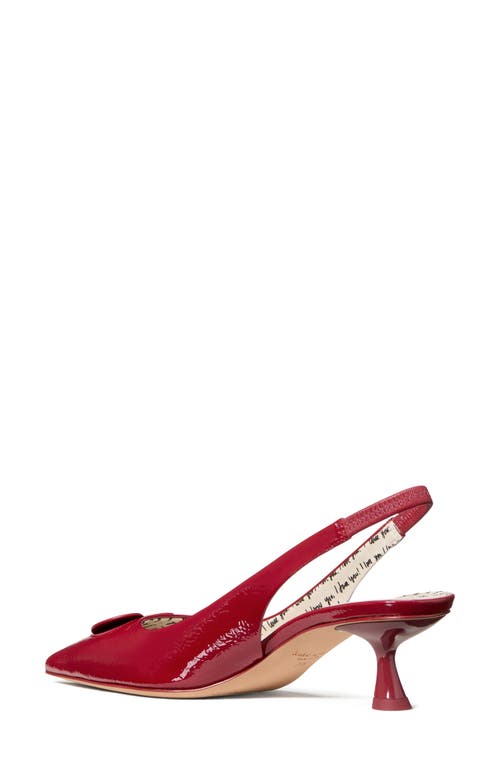 Kate Spade New York Lover Crinkle Patent Leather Sllingback Pump In Red