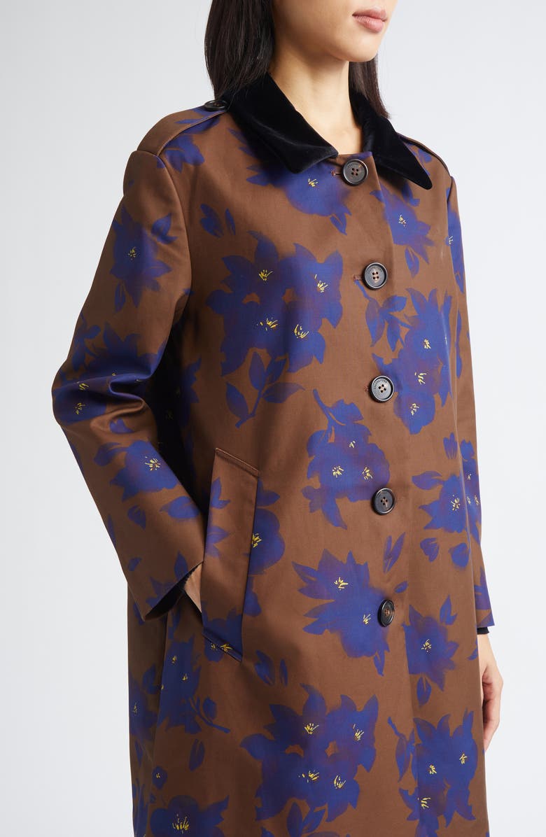 Shushu/Tong Satin Collar Longline Coat, Alternate, color, Printing