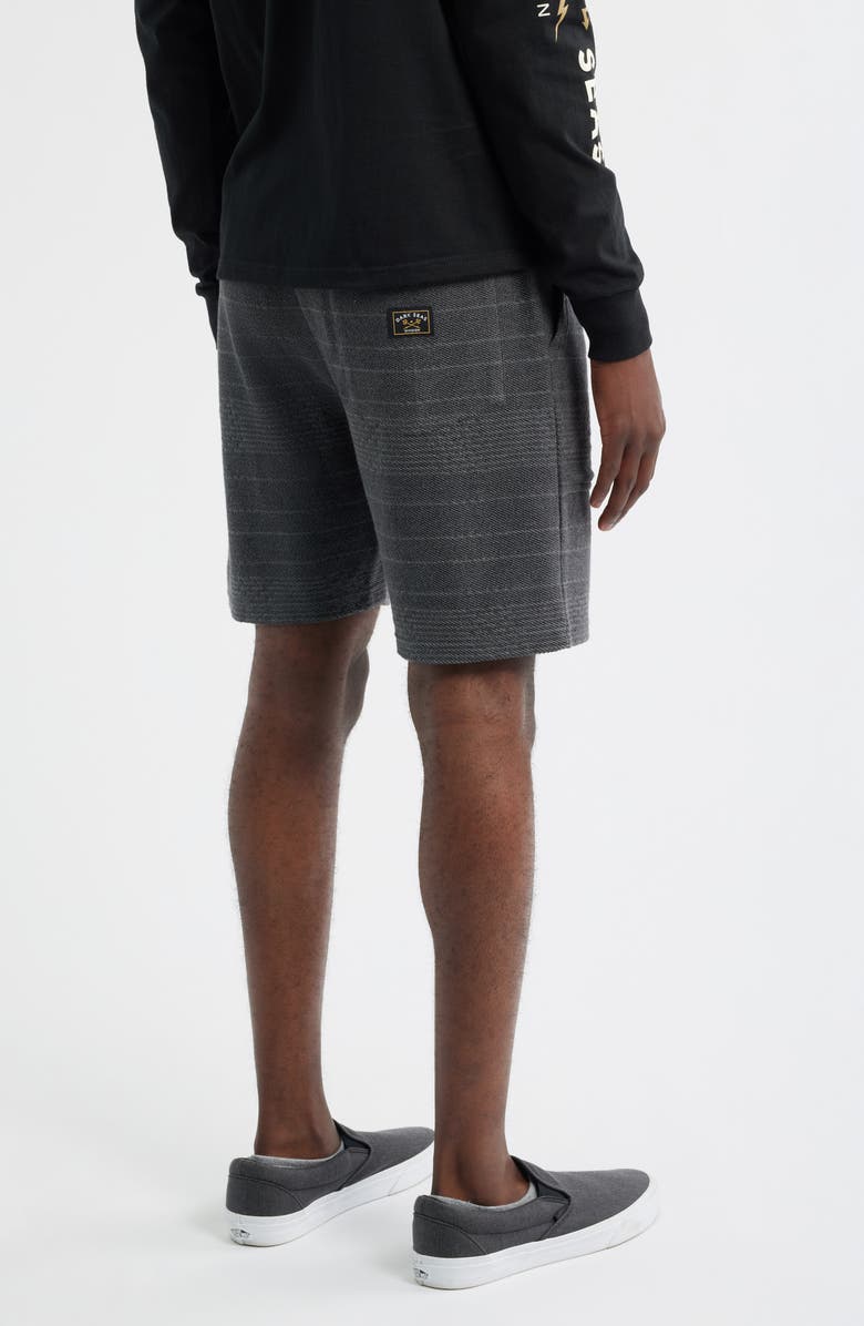 DARK SEAS Cyrus Stripe French Terry Drawstring Shorts, Alternate, color, Black