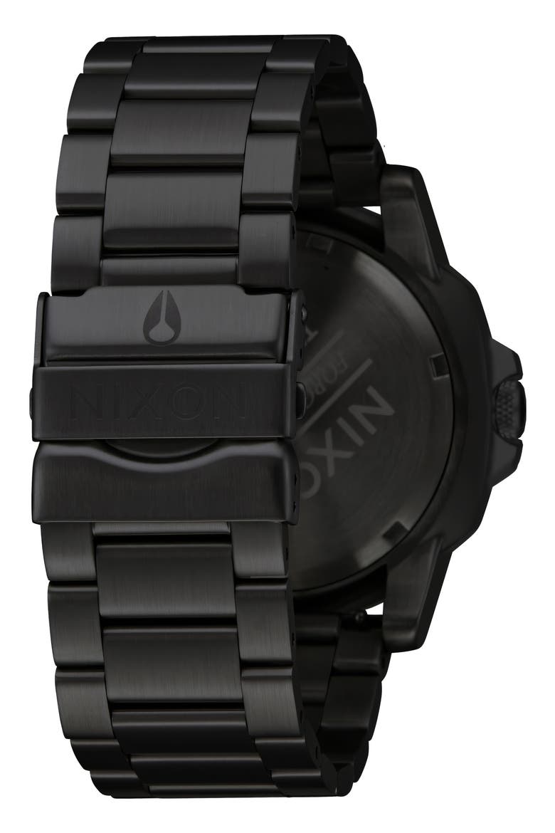 Smyth 44 Bracelet Watch, 44mm, Alternate, color, SUPER BLACK / BLACK