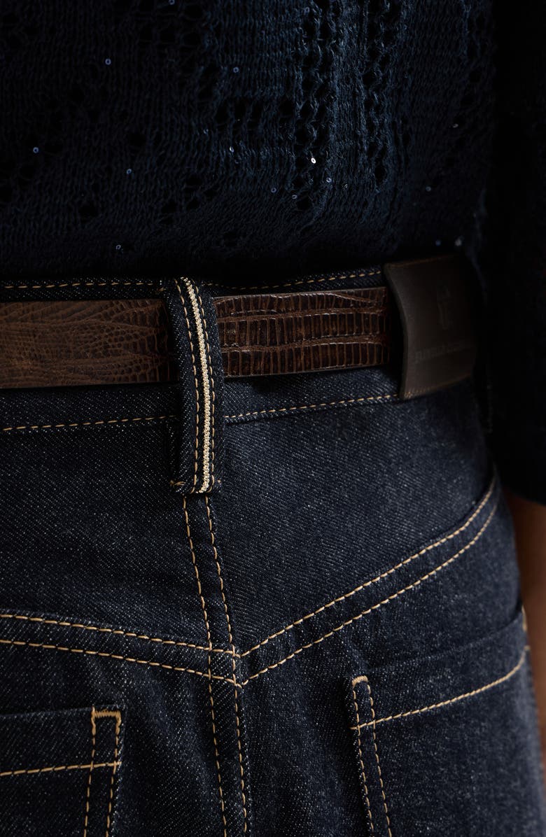 Brunello Cucinelli No-fade denim long Bermuda shorts, Alternate, color, Denim