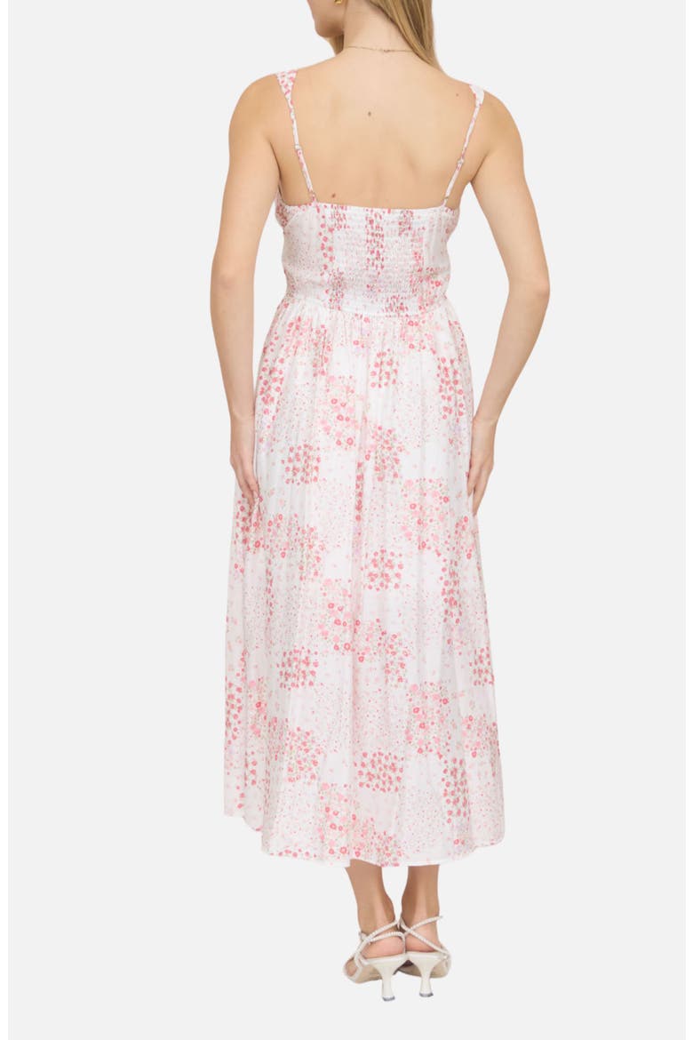 Floral Patch Midi Sundress, Alternate, color, RED MULTI