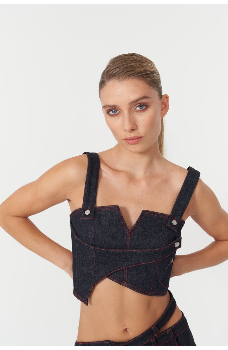 Jendue Harvey Crop Top, Alternate, color, Deep Blue