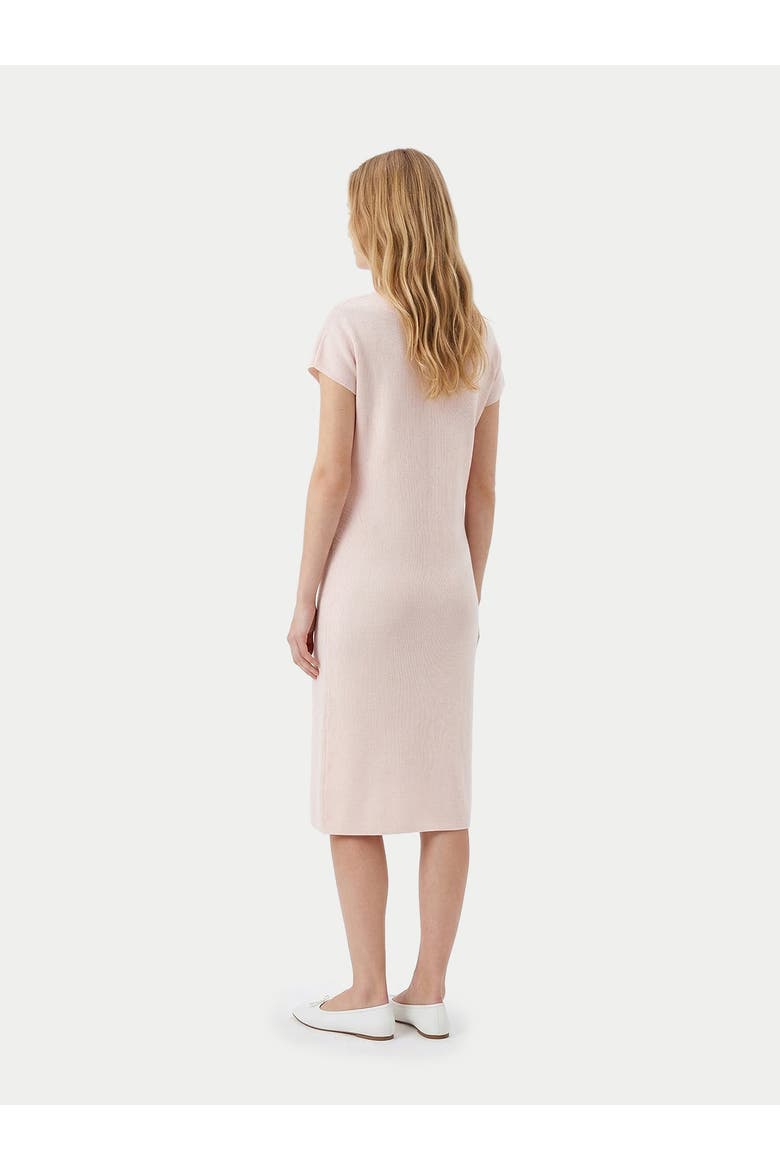 Cashmere Tie-Neck Dress, Alternate, color, peach-blush