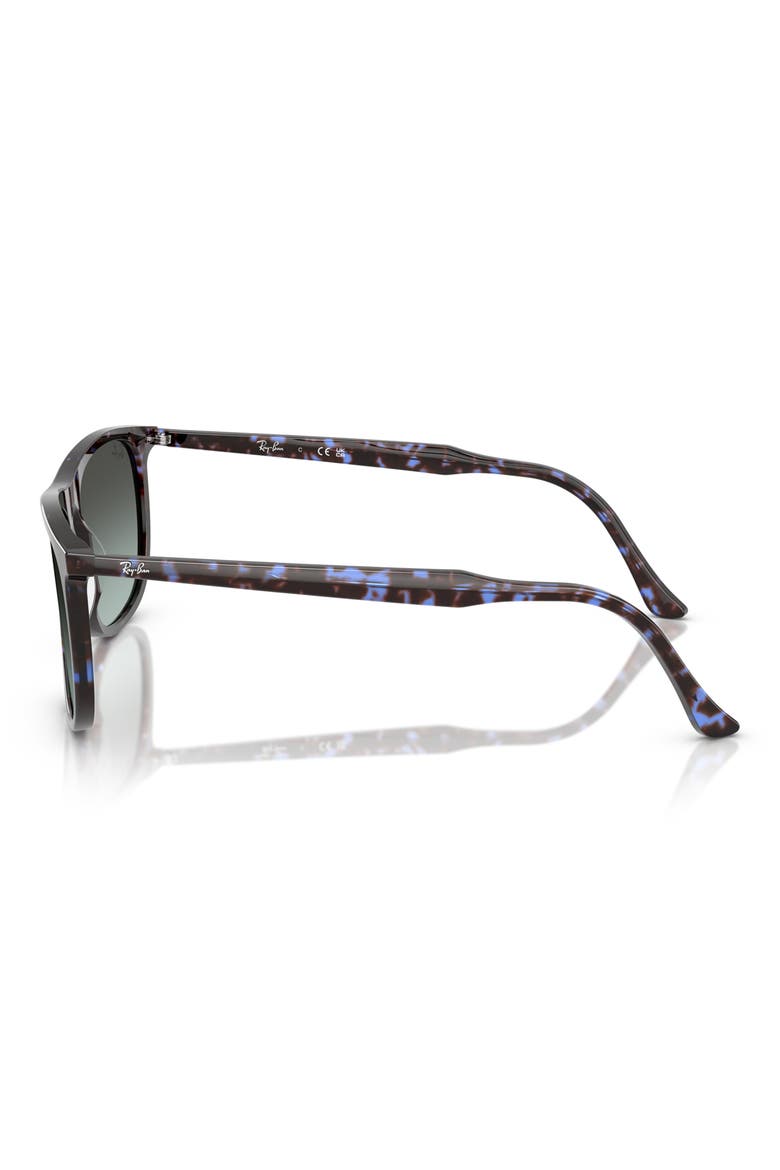 58mm Gradient Rectangular Sunglasses, Alternate, color, BLUE HAVANA