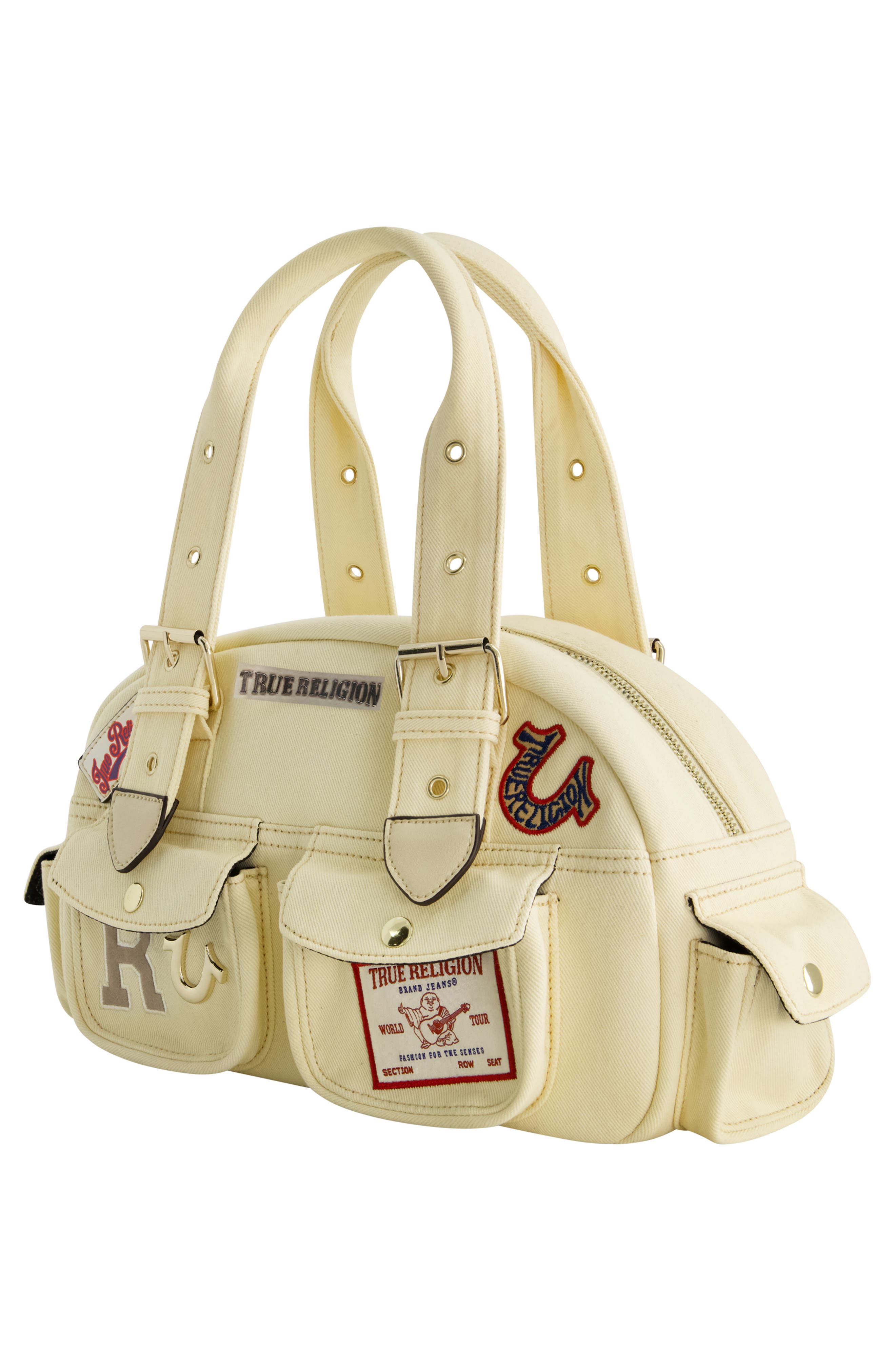 Multi-Patch Satchel, Alternate, color, BEIGE