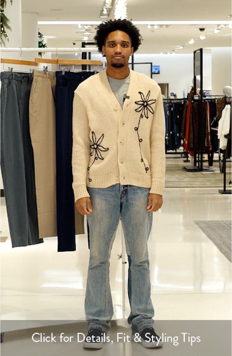 Mika 6620 Flower Embroidered Recycled Polyester Blend Cardigan, sales video thumbnail