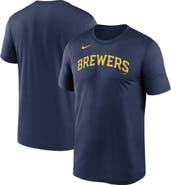 Nike Men's Nike Navy Milwaukee Brewers New Legend Wordmark T-Shirt