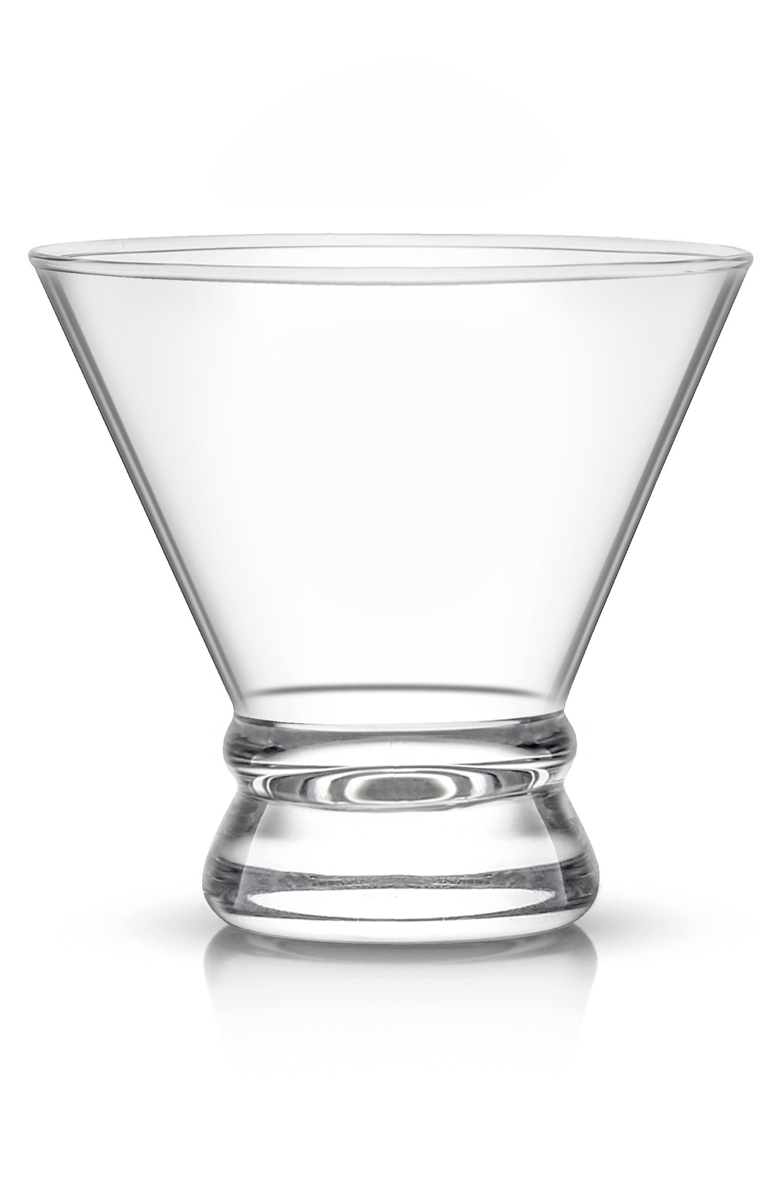 JoyJolt Afina Crystal Stemless Martini Glass - Set of 4