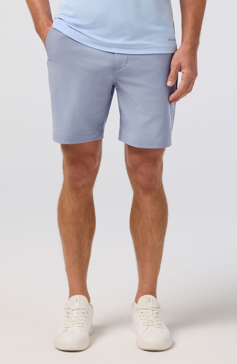 Mizzen+Main Helmsman Flat Front Performance Golf Shorts, Main, color, Smoke
