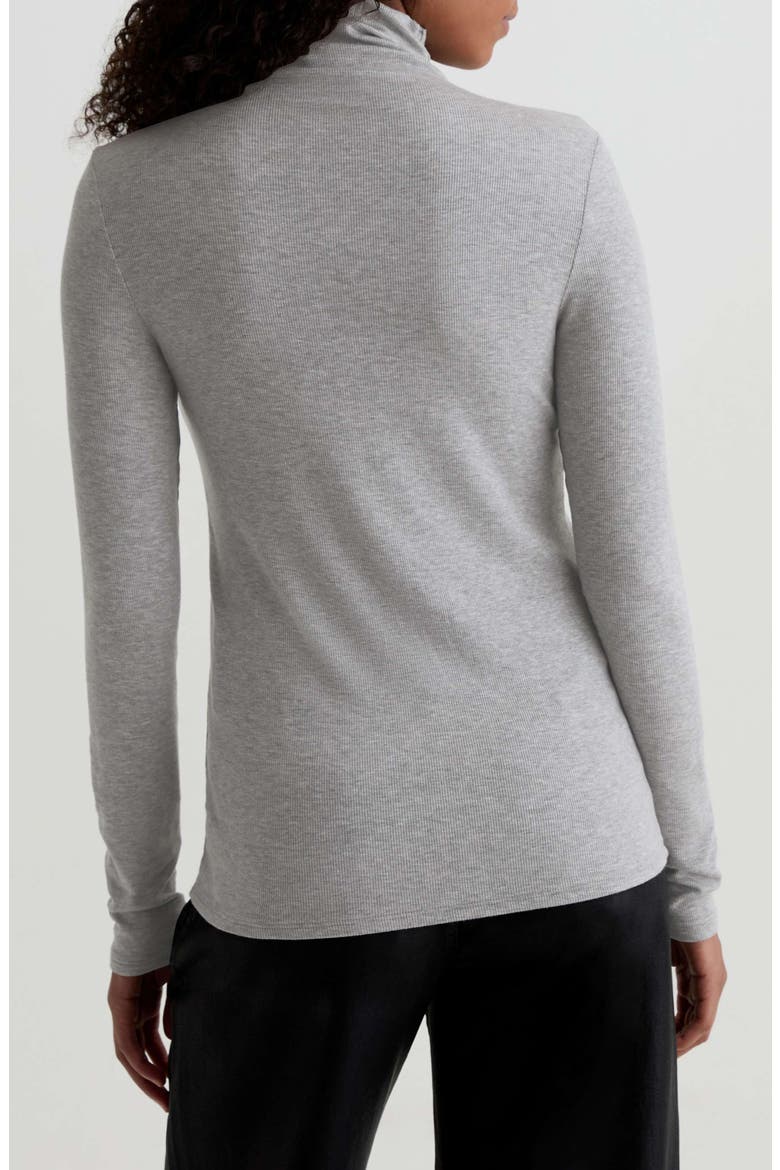 Chels Ribbed Turtleneck Sweater, Alternate, color, HEATHER GREY