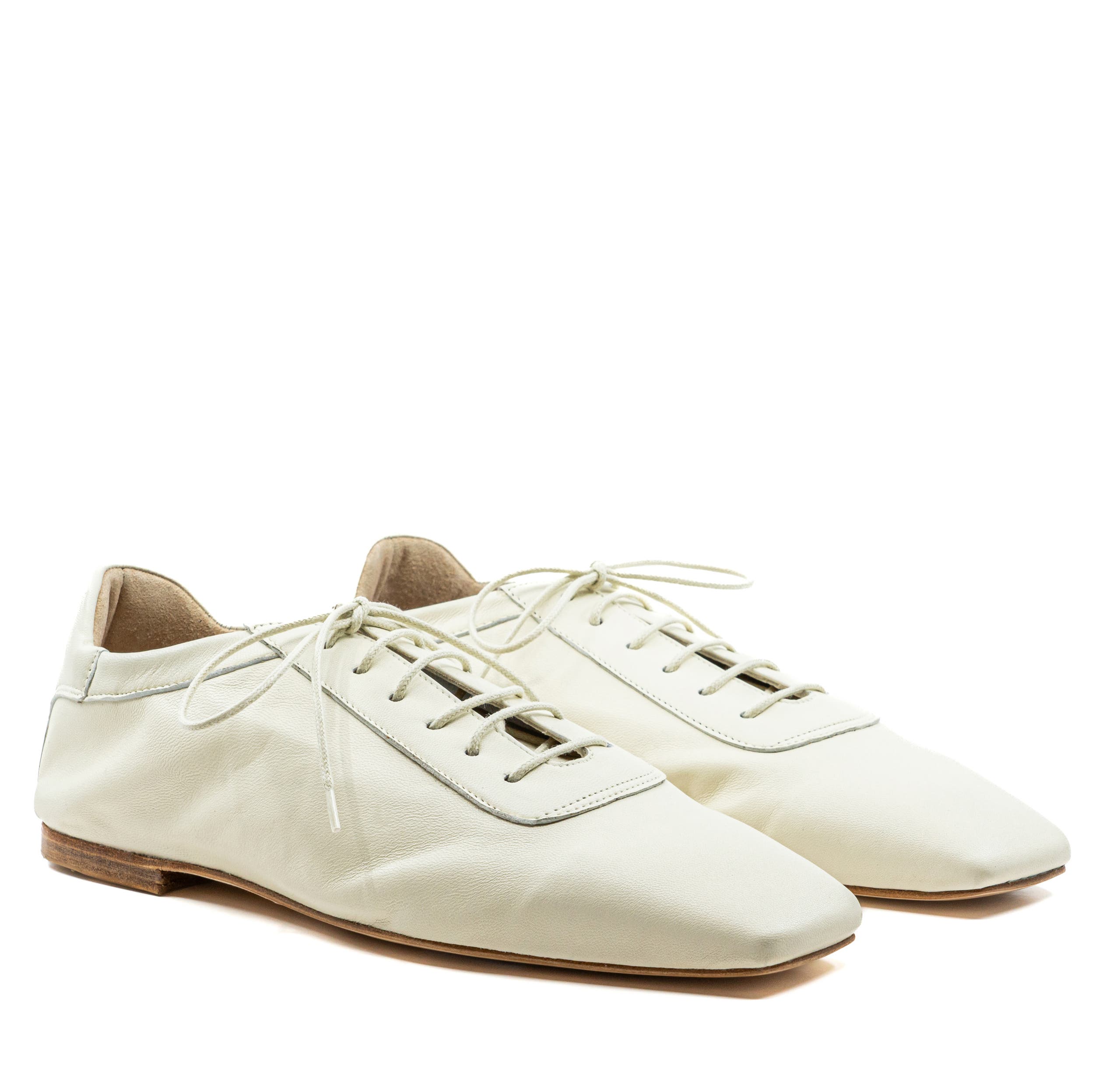 Andrea Gomez Antonia Full Leather Oxford, Alternate, color, White
