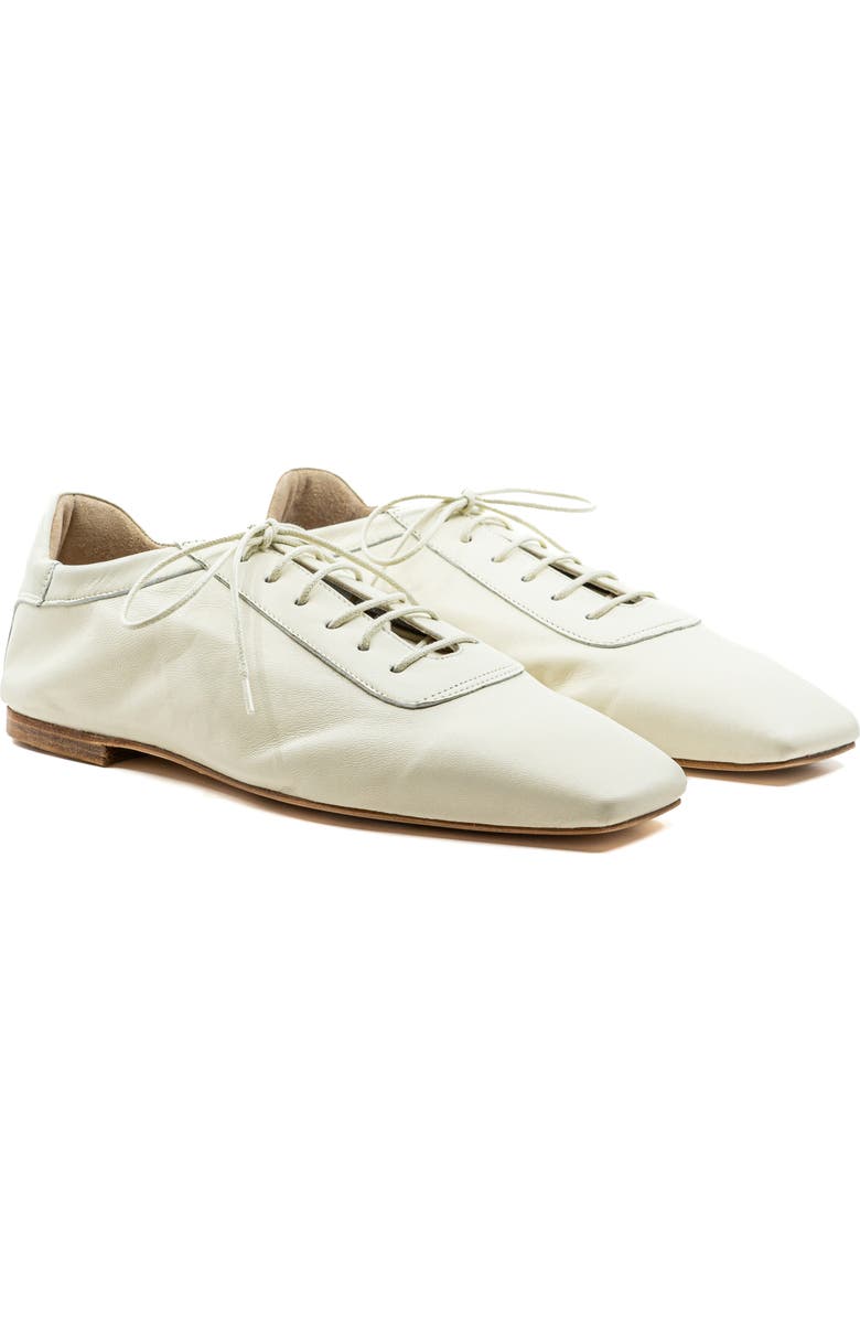 Andrea Gomez Antonia Full Leather Oxford, Alternate, color, White