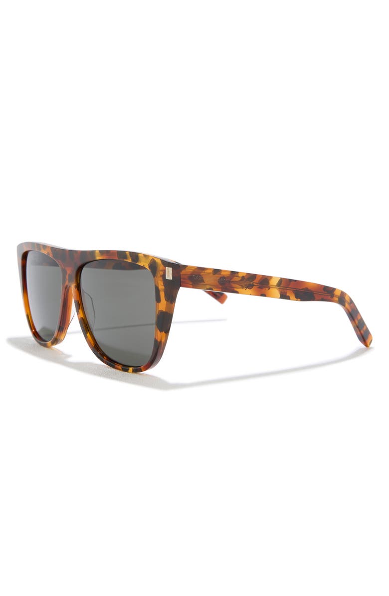 Saint Laurent 59mm Oversized Sunglasses, Alternate, color, Havana Havana Grey