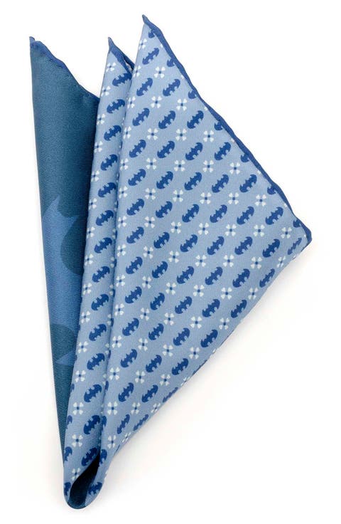 Batman Motif Silk Pocket Square