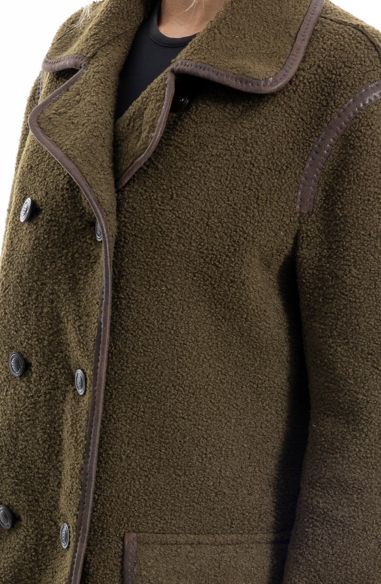 MAX STUDIO High Pile Fleece Jacket, Alternate, color, Olive