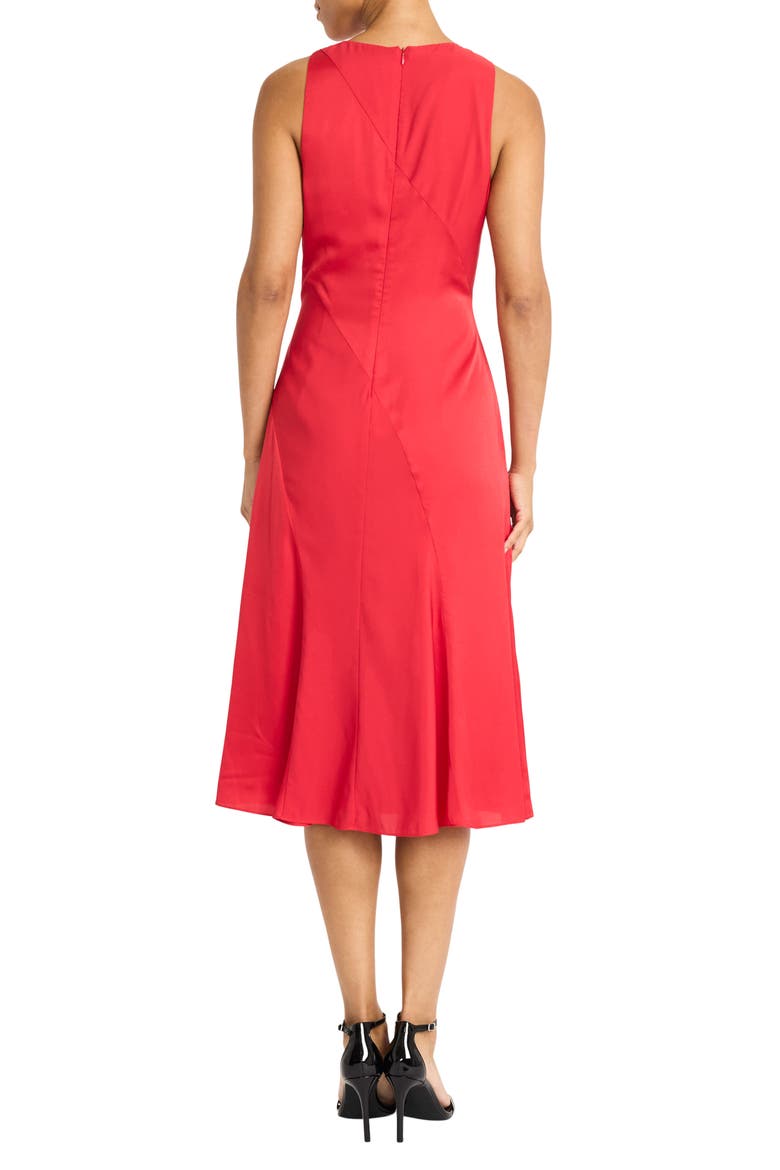 Paneled Midi Dress, Alternate, color, TOMATO