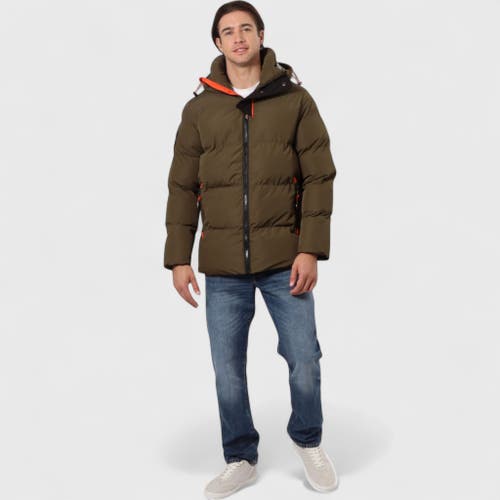 Canada Weather Gear Heavyweight Insulated Puffer Jacket In Green