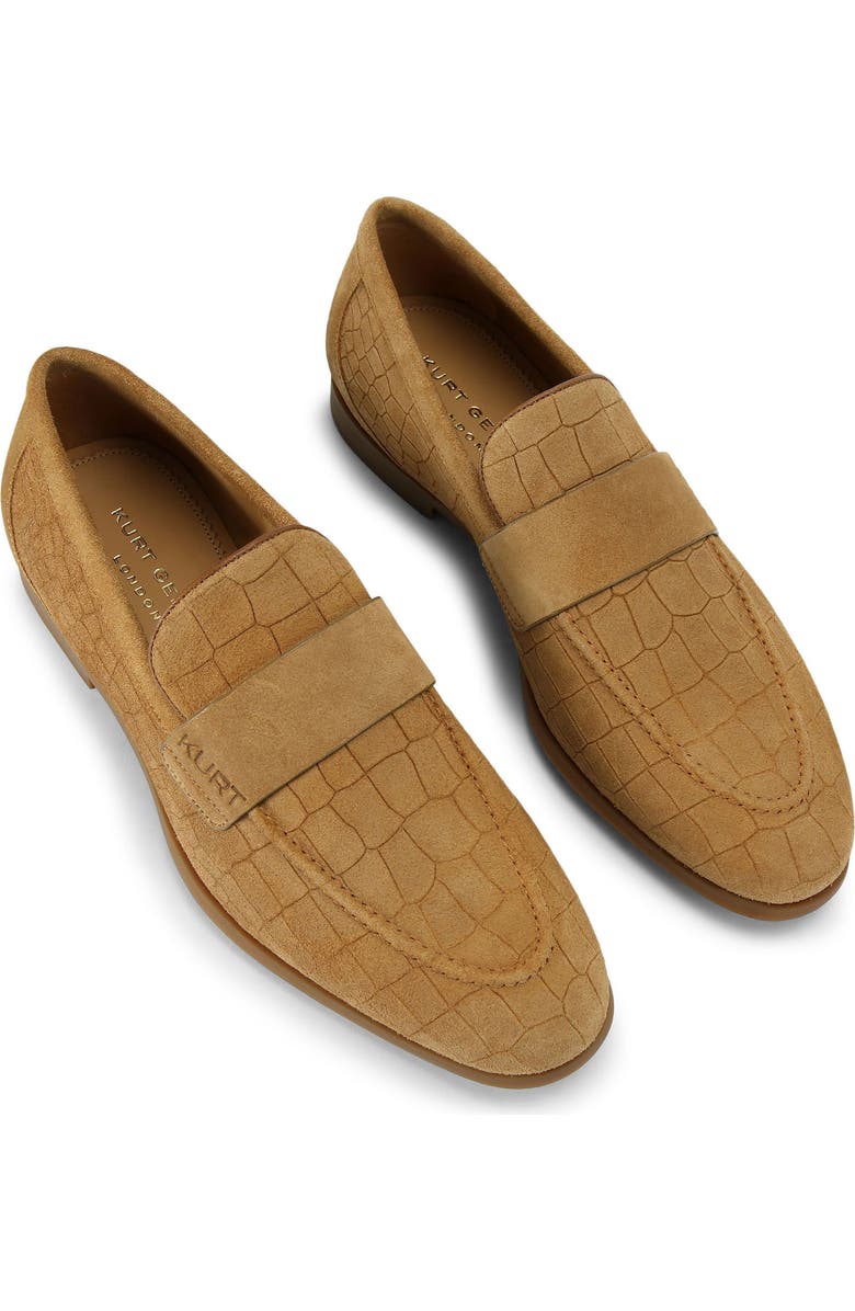 Kurt Geiger London Aldgate Flex Reptile Embossed Loafer, Alternate, color, Light/ Pastel Brown