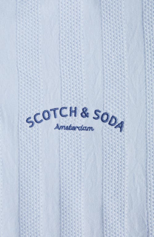 Scotch & Soda Popcorn Piqué Zip Polo