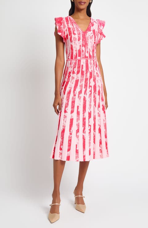 Fit & Flare Knit Midi Dress