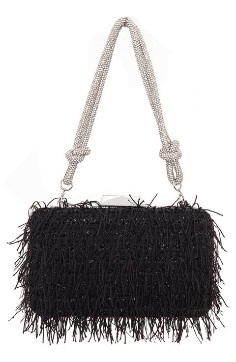 Fringe Crystal Cord Minaudiere