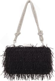 Nina Fringe Crystal Cord Minaudiere
