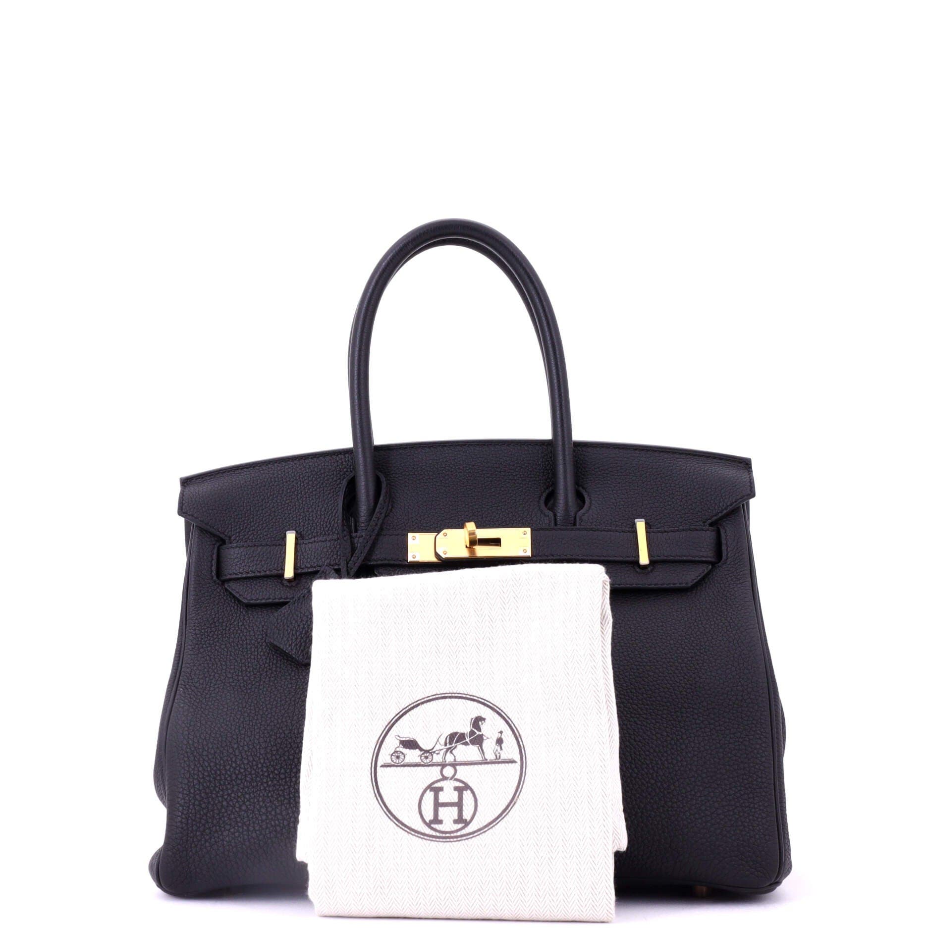 Pre-Owned Hermes Birkin Handbag Black Togo with Rose Gold Hardware 30, Alternate, color, Noir