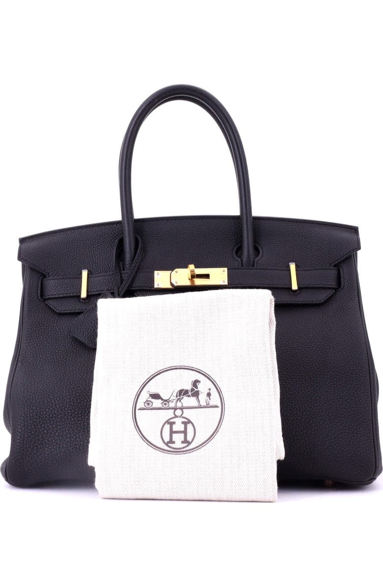 Pre-Owned Hermes Birkin Handbag Black Togo with Rose Gold Hardware 30, Alternate, color, Noir