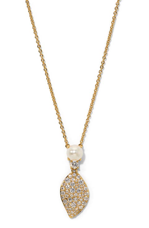 Rocco Pavé Petal Pendant Necklace