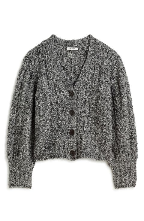 V-Neck Cable Cardigan