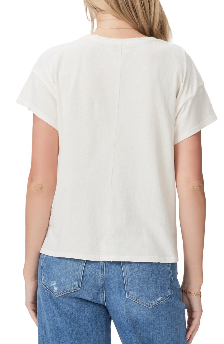 PAIGE Ren Cotton & Linen Crewneck T-Shirt, Alternate, color, 