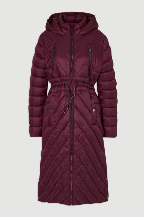 Karen Millen Lightweight Knee Length Packable Coat In Brown