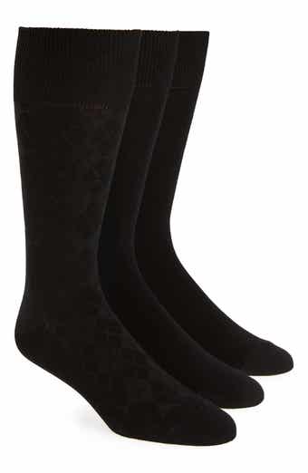 Calvin Klein 3 Pack Patterned Socks Black