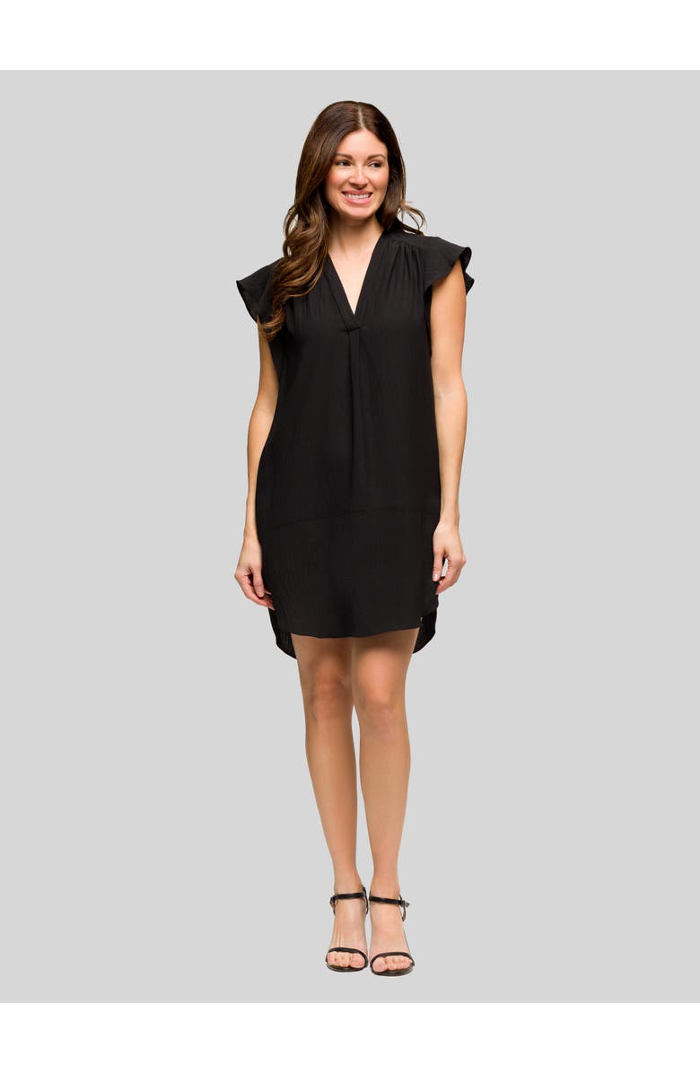 24seven Comfort Apparel V-Neck Sleeveless Maxi Dress with Belt, Main, color, Black