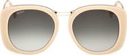 Max Mara 55mm Round Sunglasses