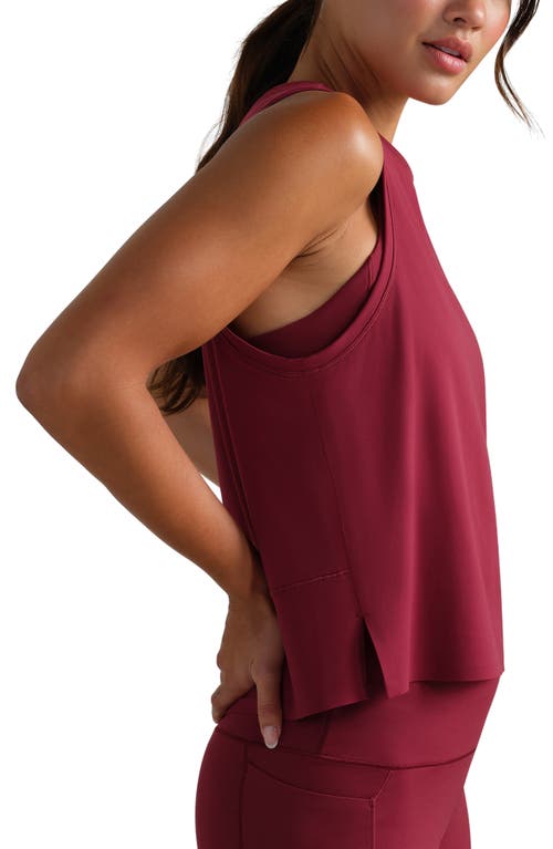 Rhone Serene Crop Performance Tank In Red