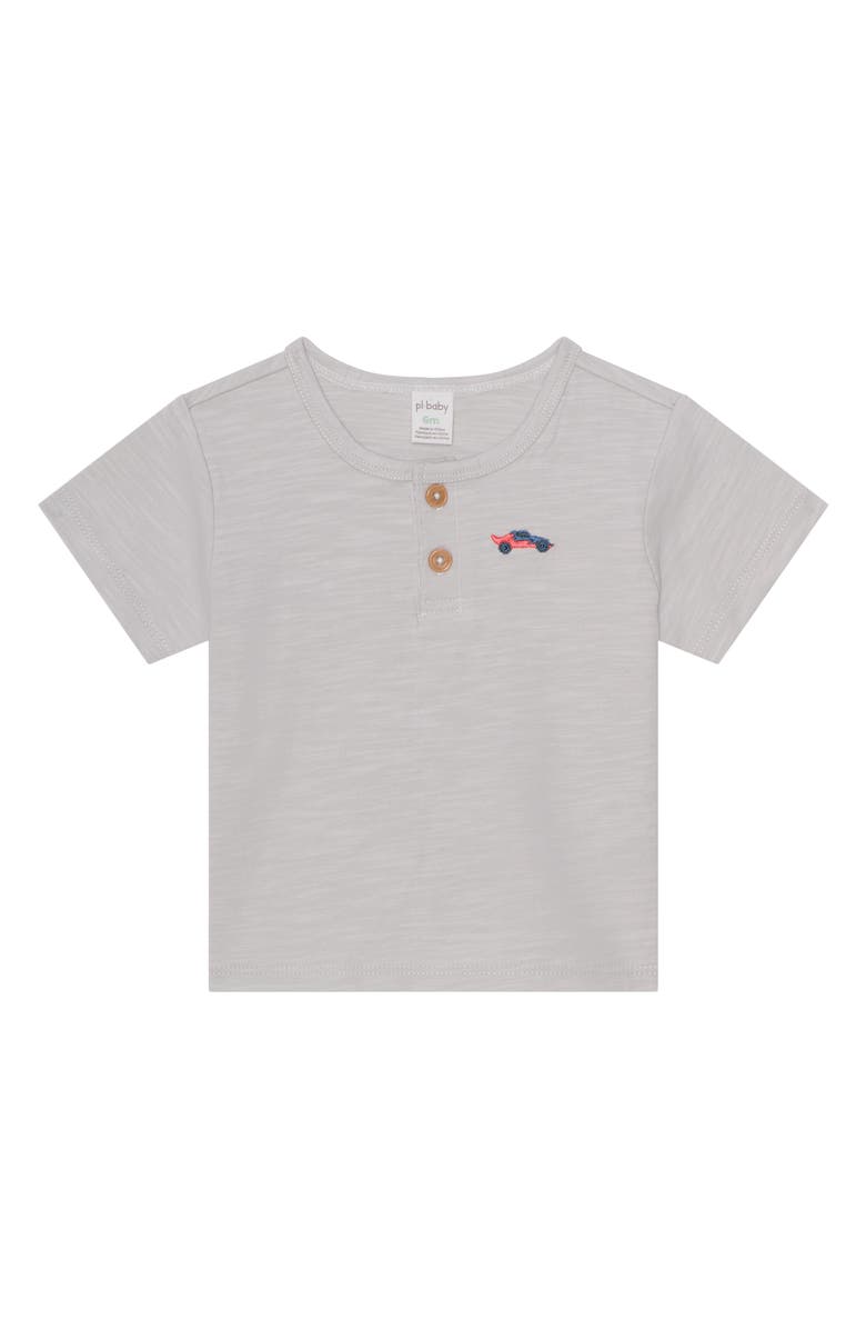 PL Baby by Petit Lem Race Car Henley, Shorts & Baseball Cap Set, Alternate, color, Cars