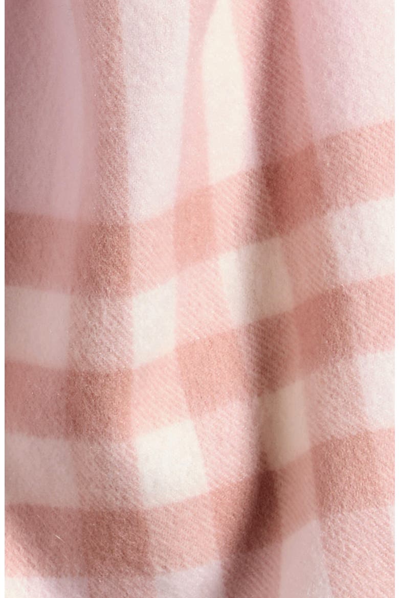 Giant Icon Check Cashmere Scarf, Alternate, color, QUARTZ PINK