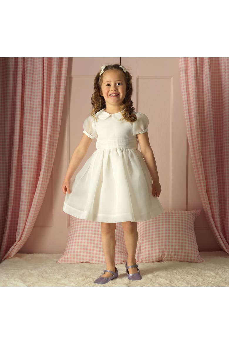 Organza Pintuck Dress, Alternate, color, White
